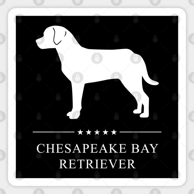 Chesapeake Bay Retriever Dog White Silhouette Magnet by millersye